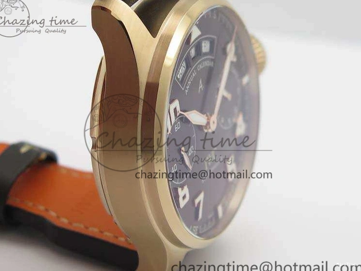 MIROTIME 0202 Popular Big Pilot Real PR IW502706 RG YLF 1:1 Best Edition Brown Dial On Calfskin Strap A 7223